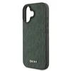 DKNY PU Leather Grid Pattern Magsafe Apple iPhone 16 dėklas telefonui žalios spalvos