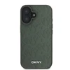 DKNY PU Leather Grid Pattern Magsafe Apple iPhone 16 dėklas telefonui žalios spalvos