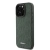 DKNY PU Leather Grid Pattern Magsafe Apple iPhone 16 Pro dėklas telefonui žalios spalvos