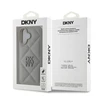 DKNY PU Leather Quilted Stack Logo Apple iPhone 16 Plus dėklas telefonui pilkos spalvos