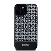 Apple iPhone 13 / 14 / 15 DKNY odinis dėklas Printed Pattern Metal Logo MagSafe (DKHMP15SPSOSPK) juodos spalvos