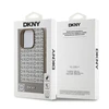 Dėklas DKNY PU odos kartotinio rašto apatinė juostelė MagSafe Apple iPhone 16 Pro Brown