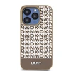 DKNY PU Leather Repeat Pattern Bottom Stripe MagSafe dėklas telefonui Apple iPhone 14 Pro Max rudos spalvos