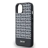 DKNY PU Leather Repeat Pattern Bottom Stripe MagSafe dėklas telefonui Apple iPhone 14 juodos spalvos