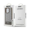 DKNY PU Leather Repeat Pattern Bottom Stripe MagSafe dėklas telefonui Apple iPhone 14 Pro Max rudos spalvos