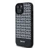Apple iPhone 13 / 14 / 15 DKNY odinis dėklas Printed Pattern Metal Logo MagSafe (DKHMP15SPSOSPK) juodos spalvos