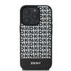 DKNY PU Leather Repeat Pattern Bottom Stripe MagSafe Apple iPhone 16 Pro Max dėklas telefonui juodos spalvos