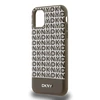 DKNY PU Leather Repeat Pattern Bottom Stripe MagSafe dėklas telefonui Apple iPhone 11 rudos spalvos