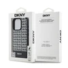 DKNY PU Leather Repeat Pattern Bottom Stripe MagSafe Apple iPhone 16 Pro dėklas telefonui juodos spalvos