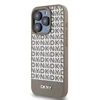 DKNY PU Leather Repeat Pattern Bottom Stripe MagSafe dėklas telefonui Apple iPhone 13 Pro Max rudos spalvos