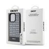 DKNY PU Leather Repeat Pattern Bottom Stripe MagSafe dėklas telefonui Apple iPhone 14 Pro Max juodos spalvos