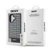 DKNY PU Leather Repeat Pattern Bottom Stripe MagSafe Apple iPhone 16 Plus dėklas telefonui juodos spalvos