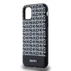 DKNY PU Leather Repeat Pattern Bottom Stripe MagSafe dėklas telefonui Apple iPhone 11 juodos spalvos