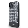 DKNY PU Leather Repeat Pattern Bottom Stripe MagSafe dėklas telefonui Apple iPhone 14 juodos spalvos