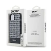 DKNY PU Leather Repeat Pattern Bottom Stripe MagSafe dėklas telefonui Apple iPhone 14 juodos spalvos