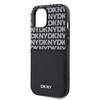 DKNY PU Leather Repeat Pattern Card Pocket dėklas telefonui Apple iPhone 14 juodos spalvos