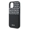 DKNY PU Leather Repeat Pattern Card Pocket dėklas telefonui Apple iPhone 15 juodos spalvos