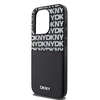 DKNY PU Leather Repeat Pattern Card Pocket dėklas telefonui Apple iPhone 14 Pro Max juodos spalvos