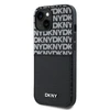 DKNY PU Leather Repeat Pattern Card Pocket dėklas telefonui Apple iPhone 15 juodos spalvos