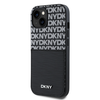 DKNY PU Leather Repeat Pattern Card Pocket dėklas telefonui Apple iPhone 14 juodos spalvos