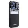 DKNY PU Leather Repeat Pattern Card Pocket dėklas telefonui Apple iPhone 15 Pro juodos spalvos