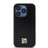 Apple iPhone 14 Pro Max DKNY odinis dėklas Monogram Pattern Metal Logo MagSafe (DKHMP14XPSHRPSK) juodos spalvos
