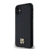 Apple iPhone 11 / XR DKNY odinis dėklas Monogram Pattern Metal Logo MagSafe (DKHMN61PSHRPSK) juodos spalvos