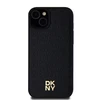 Apple iPhone 15 Plus / 14 Plus DKNY odinis dėklas Monogram Pattern Metal Logo MagSafe (DKHMP15MPSHRPSK) juodos spalvos
