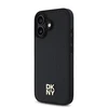DKNY PU Leather Repeat Pattern Stack Logo MagSafe Apple iPhone 16 Plus dėklas telefonui juodos spalvos