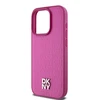 Apple iPhone 15 Pro DKNY odinis dėklas Monogram Pattern Metal Logo MagSafe (DKHMP15LPSHRPSP) rožinės spalvos
