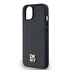 Apple iPhone 13 / 14 / 15 DKNY odinis dėklas Monogram Pattern Metal Logo MagSafe (DKHMP14SPSHRPSK) juodos spalvos