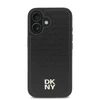 DKNY PU Leather Repeat Pattern Stack Logo MagSafe Apple iPhone 16 Plus dėklas telefonui juodos spalvos