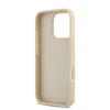 DKNY PU Leather Repeat Pattern Tonal Stripe Apple iPhone 16 Pro dėklas telefonui rožinės spalvos
