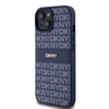 Apple iPhone 13 / 14 / 15 DKNY odinis dėklas Mono Stripe & Metal Logo (DKHCP15SPRTHSLB) mėlynos spalvos