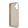 DKNY PU Leather Repeat Pattern Tonal Stripe Apple iPhone 16 Plus dėklas telefonui rožinės spalvos