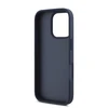 DKNY PU Leather Repeat Pattern Tonal Stripe Apple iPhone 16 Pro Max dėklas telefonui mėlynos spalvos