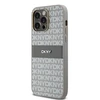 Apple iPhone 14 Pro DKNY dėklas odinis Mono Stripe & Metal Logo (DKHCP14LPRTHSLE) beige