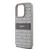 Apple iPhone 14 Pro DKNY dėklas odinis Mono Stripe & Metal Logo (DKHCP14LPRTHSLE) beige