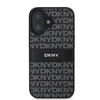 DKNY PU Leather Repeat Pattern Tonal Stripe Apple iPhone 16 Plus dėklas telefonui juodos spalvos