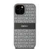Apple iPhone 13 / 14 / 15 DKNY odinis dėklas Mono Stripe & Metal Logo (DKHCP15SPRTHSLE) beige