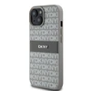 Apple iPhone 13 / 14 / 15 DKNY odinis dėklas Mono Stripe & Metal Logo (DKHCP15SPRTHSLE) beige