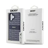 DKNY PU Leather Repeat Pattern Tonal Stripe Apple iPhone 16 dėklas telefonui mėlynos spalvos
