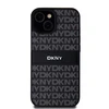 Apple iPhone 13 / 14 / 15 DKNY odinis dėklas Mono Stripe &amp; Metal Logo (DKHCP15SPRTHSLK) juodos spalvos