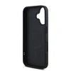 DKNY PU Leather Sidabrinis Metal Logo Magsafe Apple iPhone 16 Plus dėklas telefonui juodos spalvos