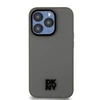 DKNY PU Leather Stack Logo Magsafe dėklas telefonui Apple iPhone 15 Pro Max pilkos spalvos