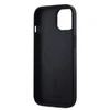 DKNY PU Leather Stack Logo Magsafe Dėklas, skirtas Apple iPhone 15 juodos spalvos