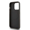 DKNY PU Leather Stack Logo Magsafe dėklas telefonui Apple iPhone 15 Pro pilkos spalvos