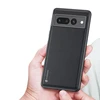 Dėklas „Dux Ducis Fino“ byla „Google Pixel 7 Pro“ dangtelis su juodu silikoniniu rėmeliu