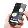 Dėklas „Dux Ducis Fino“ byla „Google Pixel 7 Pro“ dangtelis su juodu silikoniniu rėmeliu