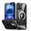 ESR Classic Hybrid KickStand HaloLock MagSafe & TEMPERED GLASS Apple iPhone 16 dėklas telefonui juodos spalvos